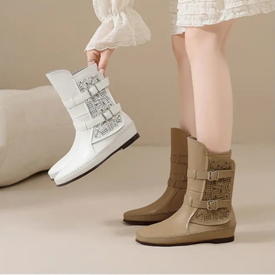 大码真皮单鞋40-43秋冬新款