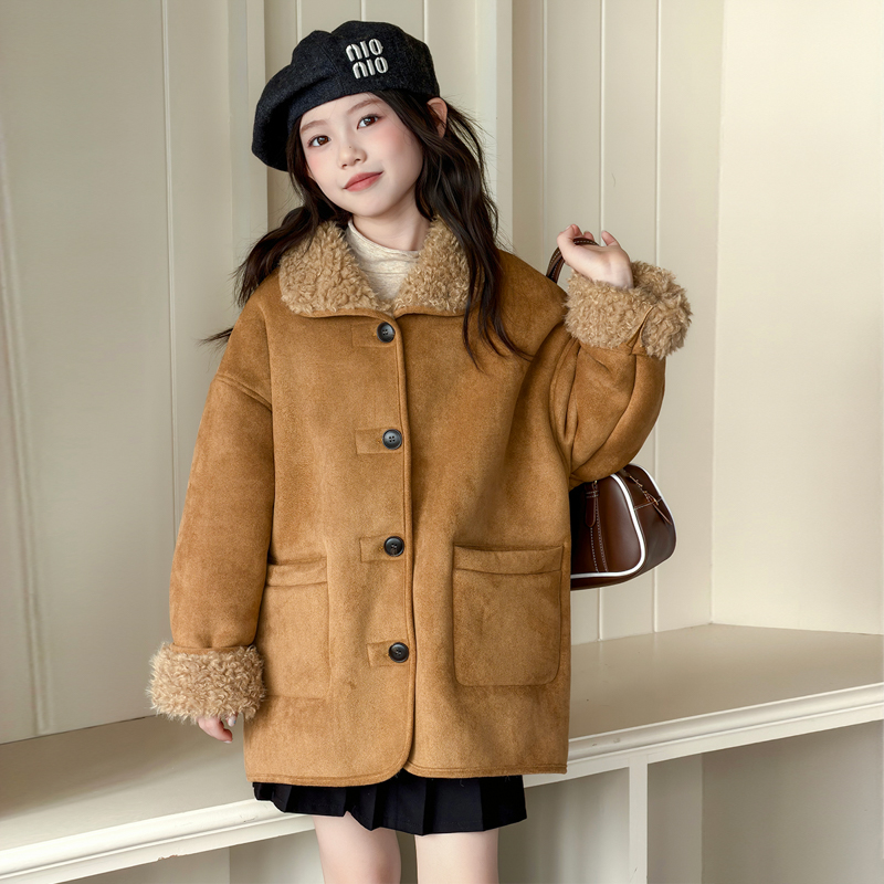 女童秋冬装外套2025新款时髦洋气