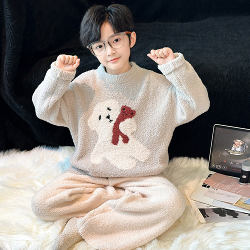 男童睡衣秋冬款2025新款时髦洋气
