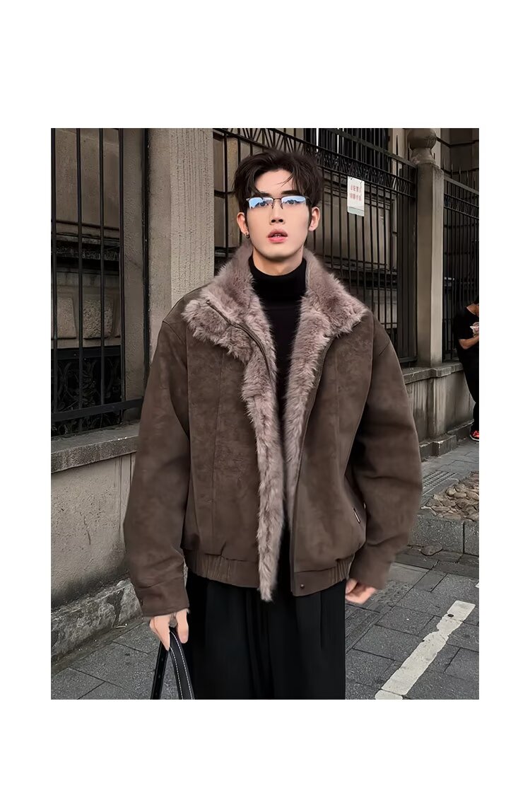 网图高品美式座山雕毛领棉服男冬季加厚保暖棉衣外套m8237p130,男装棉衣,星座204-3