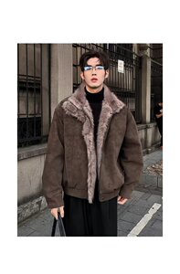 网图 高品美式座山雕毛领棉服男冬季加厚保暖棉衣外套m8237 p130图片
