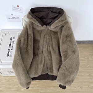 双面穿派克服冬装棉服女皮草夹克座山雕慵懒感加厚外套m317 p110图片
