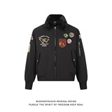 网图高品美式刺绣飞行夹克棉服男冬季潮牌休闲棉衣外套m6064p100，男装夹克，星座204-3