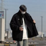 冬季三彩尼假两件外套男宽松休闲百搭设计感毛呢外套ny9296p95，女装短外套，星座204-3