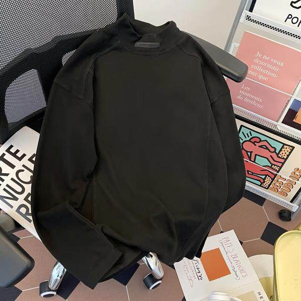 德绒半高领打底衫男冬季宽松简约纯色百搭保暖长袖t恤my3817p35，男装T恤，星座204-3