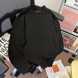 德绒半高领打底衫男冬季宽松简约纯色百搭保暖长袖t恤my3817 p35，男装T恤，星座204-3