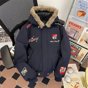 冬季连帽毛领棉服男加厚保暖棉衣外套痞帅棉袄潮m9053 p95图片