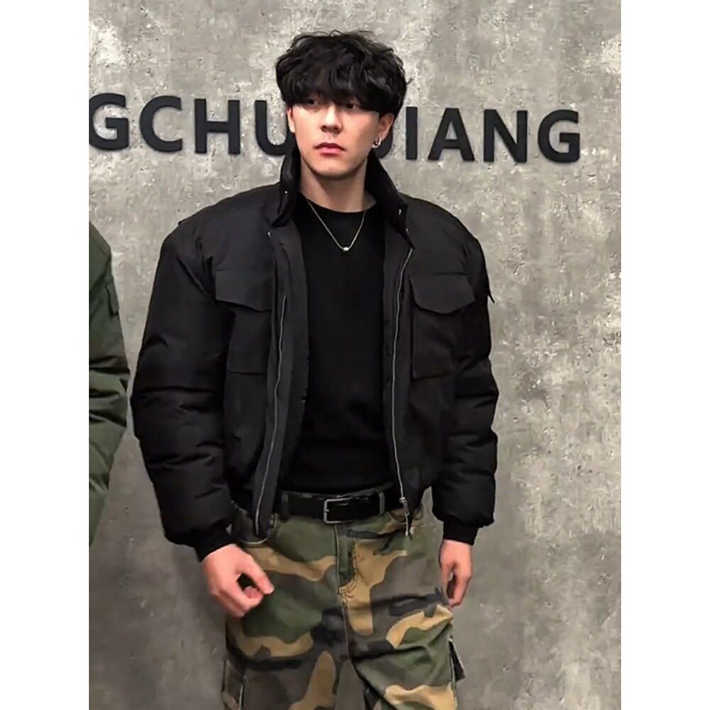 网图美式棉服外套男冬季短款加厚硬汉工装夹克棉衣m5016p85,男装夹克,星座204-3