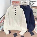 美式复古半高领针织衫男春季潮牌宽松休闲毛衣潮my403p50，男装针织衫/毛衣，星座204-3