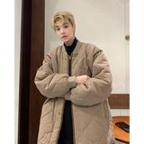 美式复古菱形格棉衣男冬季夹棉加厚情侣外套潮牌m163p65，男装棉衣，星座204-3