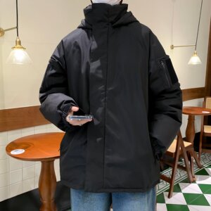 日系文艺流行百搭潮流原宿户外冲锋棉衣简约慵懒外套m929 p65图片