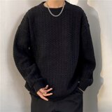 秋冬季套头圆领条纹毛衣男针织衫打底衫潮流线衣外套my064p48，男装T恤，星座204-3