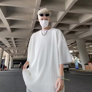 休闲短袖t恤男夏季冰丝垂感五分袖男宽松韩版潮牌体恤t29 p30图片
