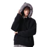 冬季连帽毛衣男加绒加厚保暖针织衫潮牌痞帅毛领毛衣my5829p72，男装针织衫/毛衣，星座204-3