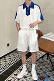 短袖套装2023夏五分袖男气质休闲文艺套装五分裤百搭潮tz730p55，男装休闲套装，星座204-3