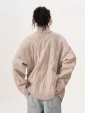 网图高品冬季高领拉链毛衣男女慵懒风宽松休闲针织衫my6033p60，男装针织衫/毛衣，星座204-3