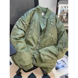 美式复古潮牌多拉链棉衣立领高级感痞帅宽松棉服潮m6102p85，男装棉衣，星座204-3