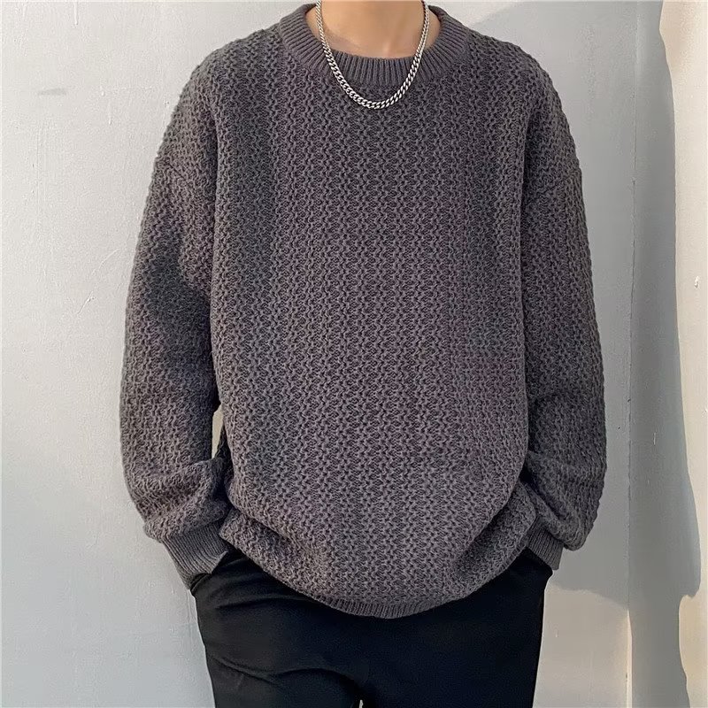 秋冬季套头圆领条纹毛衣男针织衫打底衫潮流线衣外套my064p48,男装T恤,星座204-3