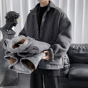 冬季加绒保暖男棉衣韩版情侣加厚外套休闲棉服m540 p80图片