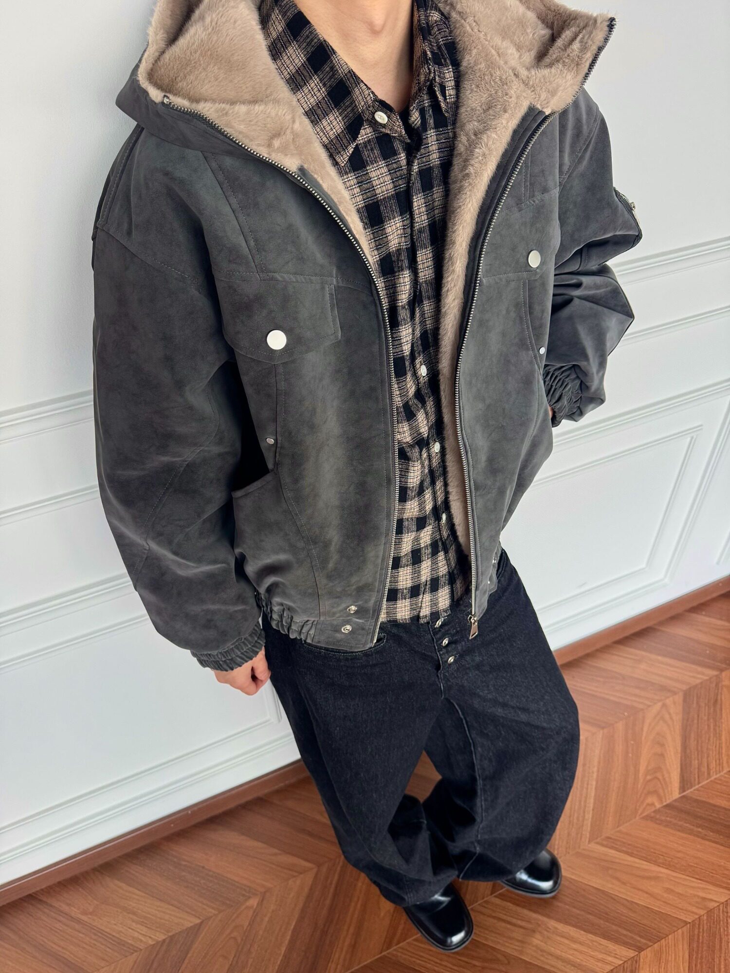 网图冬季连帽加厚棉衣男保暖毛领棉服痞帅棉袄外套m6057p100,男装棉衣,星座204-3
