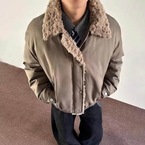 网图高品美式复古翻领棉服男冬季潮牌宽松休闲棉衣外套m280p90，男装棉衣，星座204-3