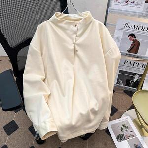 美式复古立领长袖衬衫男春季潮牌宽松休闲衬衣外套cs500 p45图片