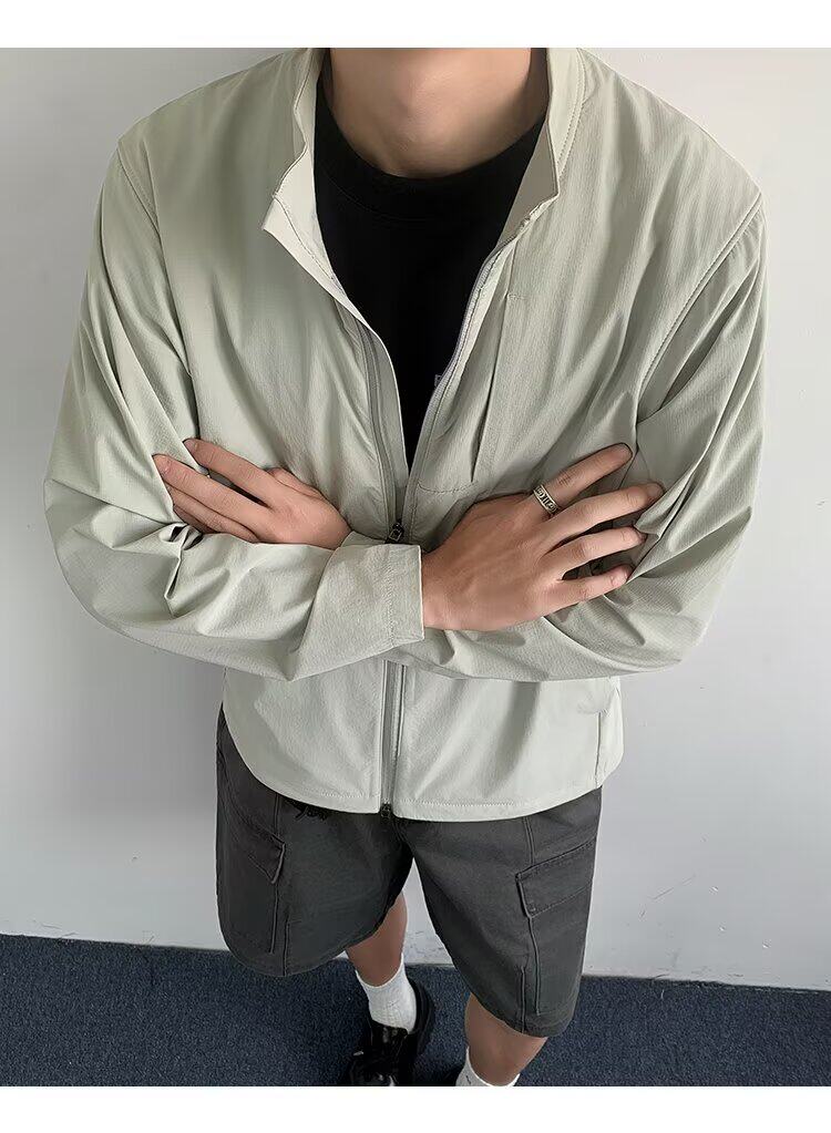 立领防晒外套夏季薄款户外防晒衣高级感速干休闲夹克fs022p40，男装防晒衣，星座204-3