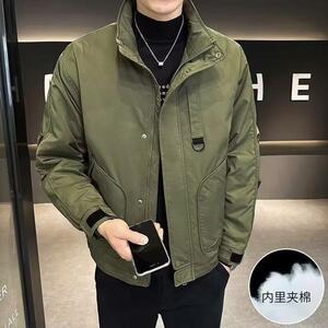 网图 美式复古立领工装棉服男冬季加厚保暖棉衣外套m09 p75图片