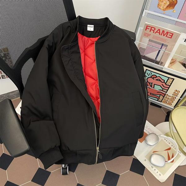冬季立领高品棉衣工装外套男加厚保暖宽松棉服痞帅棉袄m129 p80图片