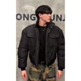 网图美式棉服外套男冬季短款加厚硬汉工装夹克棉衣m5016p85，男装夹克，星座204-3