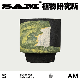 SAM植物研究所英国白崖手工花盆/景德镇盆器/超透气粗陶泥花盆