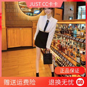 JUSTCC卡卡女装官方旗舰正品百搭高腰显瘦半身裙自带安全南瓜短裙