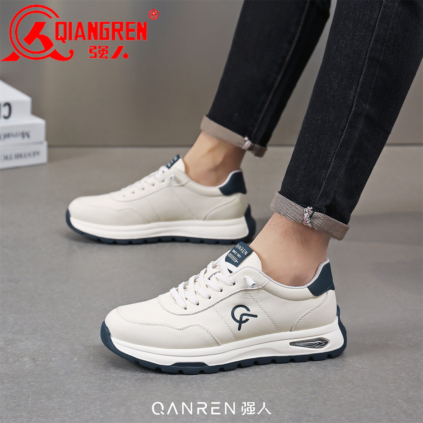3515强人男鞋春季运动休闲鞋男阿甘鞋2026新款百搭加大码单鞋男45