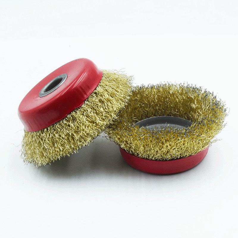 除锈加厚钢丝球工业级钢丝轮 除锈轮钢丝刷碗型100型打磨轮手磨机