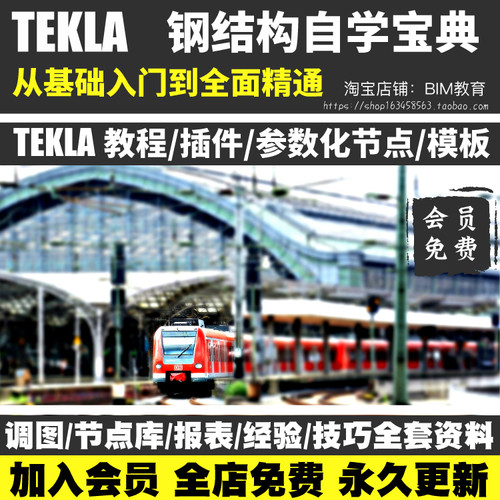 tekla教程tekla17-tekla21通用门刚框架管桁架参数化建模及出图