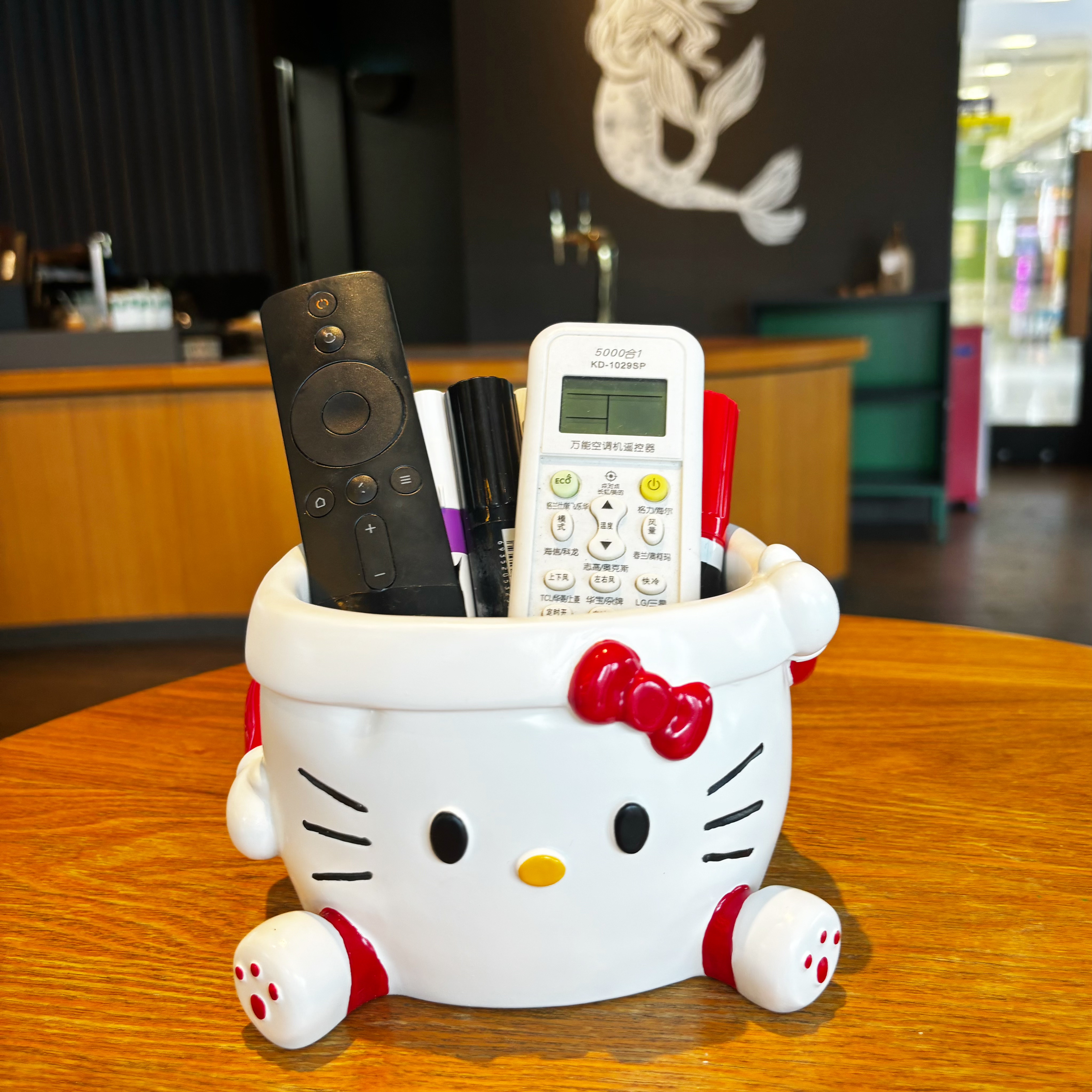 遥控器收纳盒Kitty卡通桌面客厅整理可爱高颜值入户玄关钥匙摆件