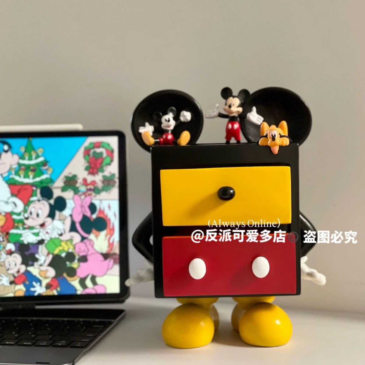 米奇柜子玄关摆件车钥匙收纳入户门置叉腰抽屉高级感乔迁新居礼物,家居饰品,桌面摆件,淘宝优惠券,粉丝福利购,淘宝优惠卷