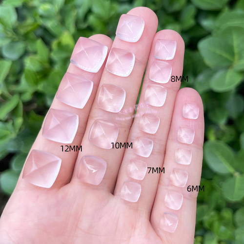 天然粉水晶糖塔切工6781012