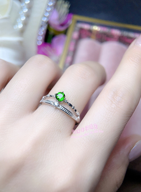 925银戒指空托 圆形 3MM4MM5MM6MM  镶嵌宝石女款开口银戒托