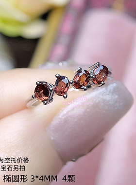 925银戒指空托圆形5MM6MM8MM