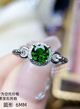 925银戒指空托圆形3MM4MM排戒