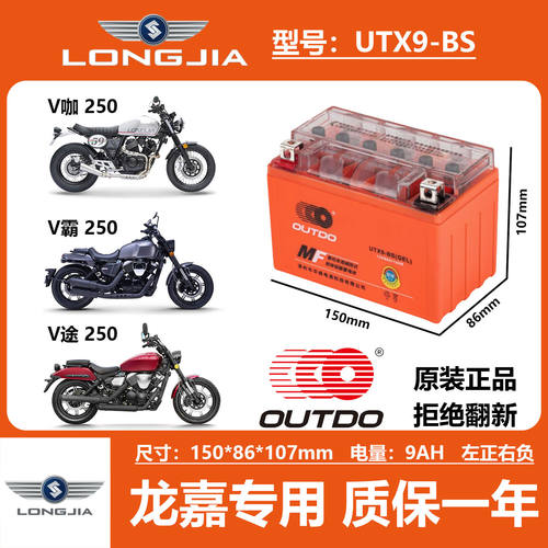 适用龙嘉V咖250i V霸V途250 VMAX300ie XDV250奥特多摩托车电瓶