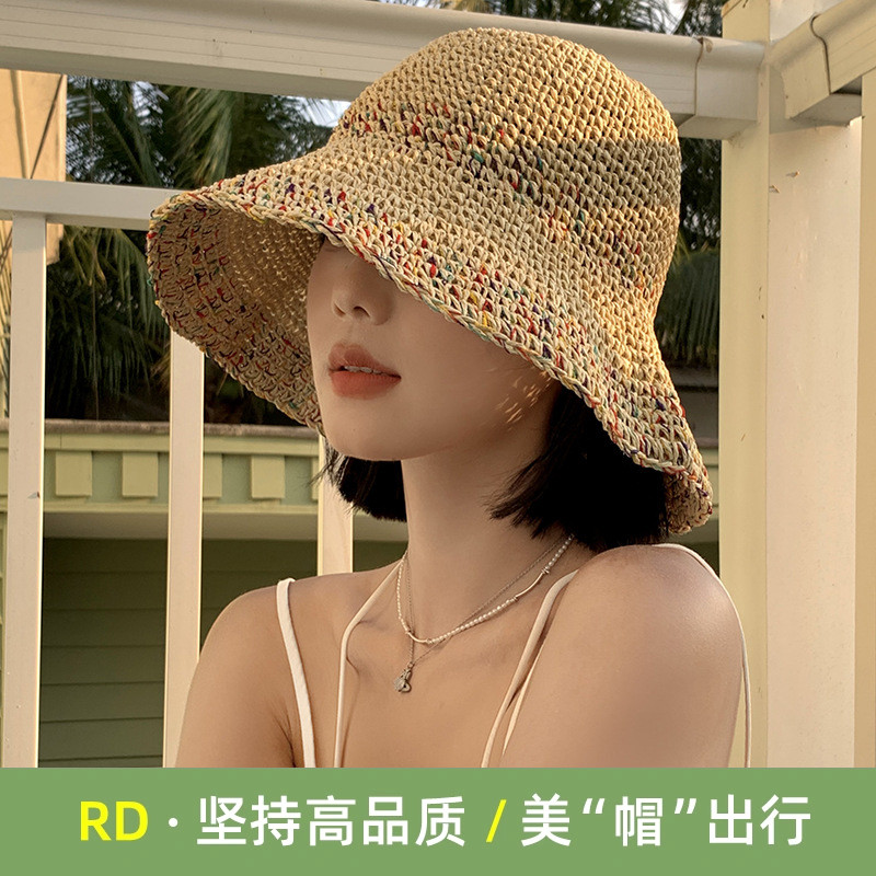女款遮阳渔夫帽赫本风草帽夏季
