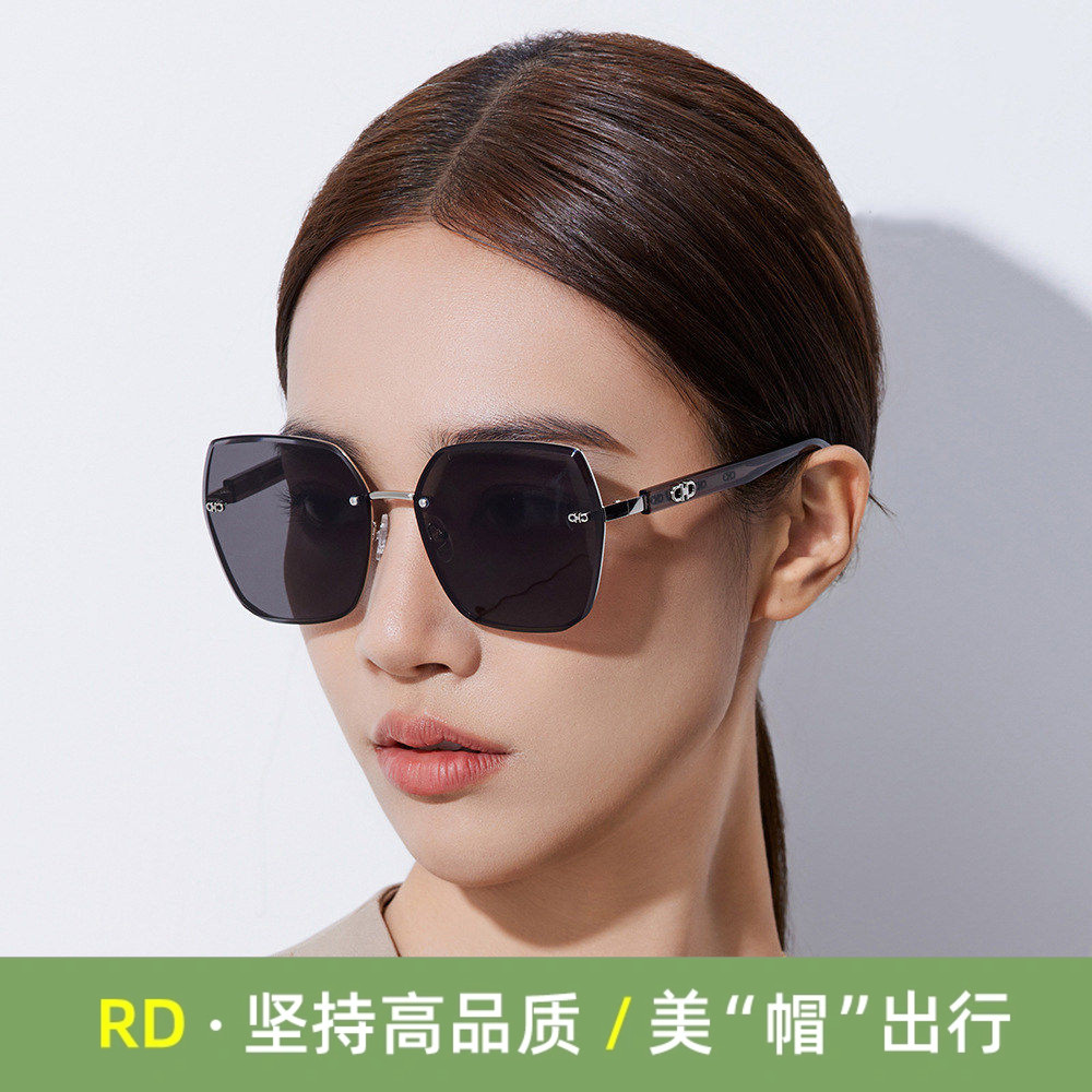 大框太阳镜墨镜女显脸小偏光防晒防紫外线高级感眼镜高清尼龙镜片