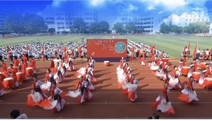 天地龙鳞开场舞服装男女中国风打鼓服九州同红扇舞雪龙吟演出服