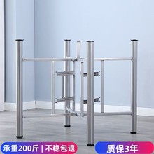 大圆餐桌支架钢化玻璃底座加厚铁艺定制伸缩架子圆形四脚折叠桌腿