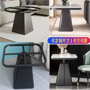 圆形餐桌脚岩板桌腿支架边几底座碳素钢桌子腿大理石茶几脚架