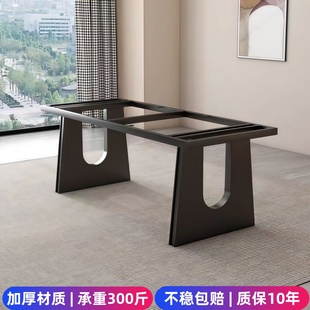 奢石餐桌支架极简大板桌腿大理石承重钢架岩板架办公桌脚书桌底座