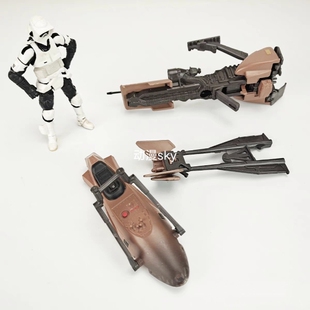 星球大战载具悬浮摩托飞行摩托送侦察兵3.75寸可动人偶兵人模型玩