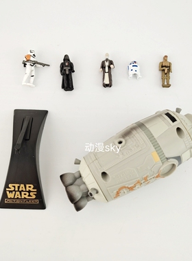 星球大战迷你先锋达斯维达R2D2逃生舱C3PO欧比旺兵人偶模型玩具怀